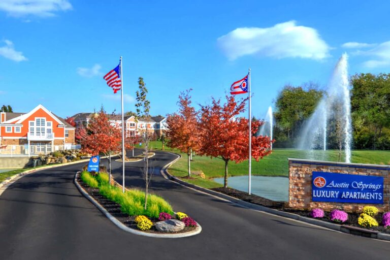 Entrance to apartments at Austin Springs.